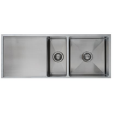 Interchange Uptown 250 Double Bowl Sink with Drainer - 1100 X 450 X 250 Radius Corner
